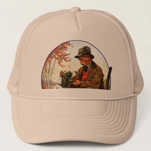 Casquette Chasseur et épagneul (Devant)