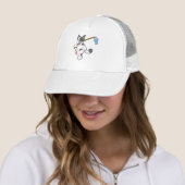 Casquette Chat à la pêche avec canne à pêche (En situation)