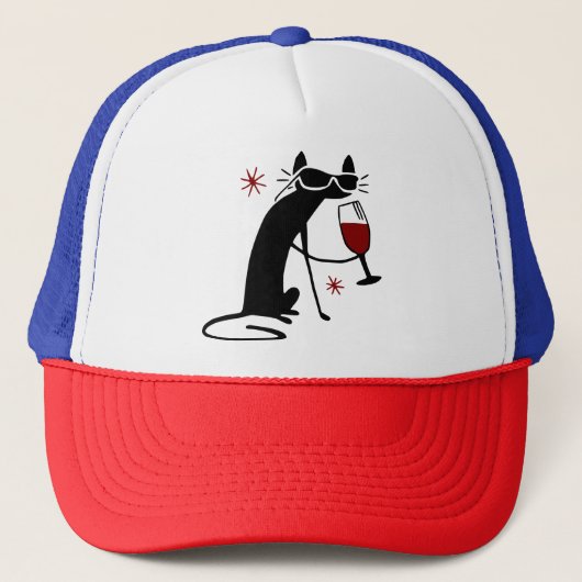 Casquette Chat à vin (Devant)