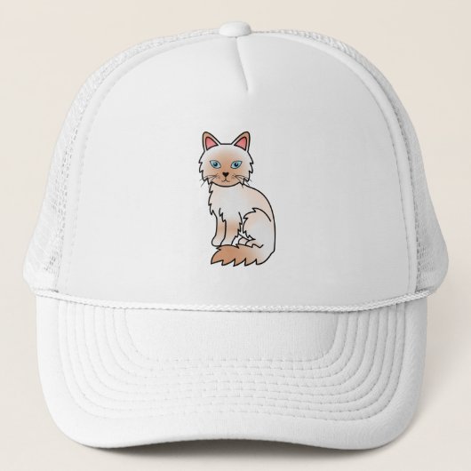 Casquette Chat Birman / Ragdoll Point Rouge (Devant)