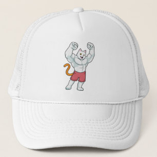 Casquette Chat comme Bodybuilder avec de grands Muscles
