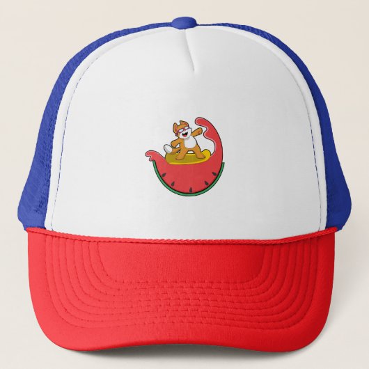 Casquette Chat comme surfer avec Watermelon (Devant)