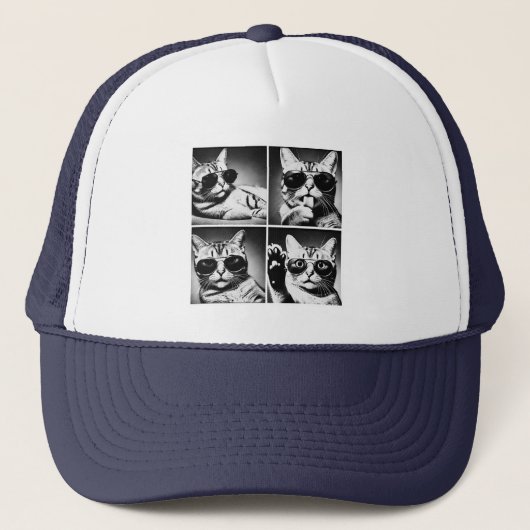 Casquette chat cool (Devant)