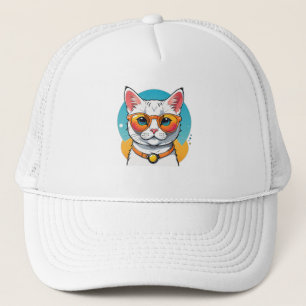 Casquette Chat Cool en Lunettes de Soleil
