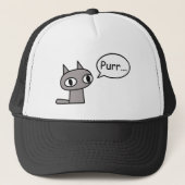 Casquette Chat de ronronnement (Devant)