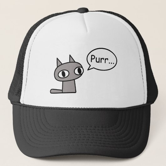 Casquette Chat de ronronnement (Devant)