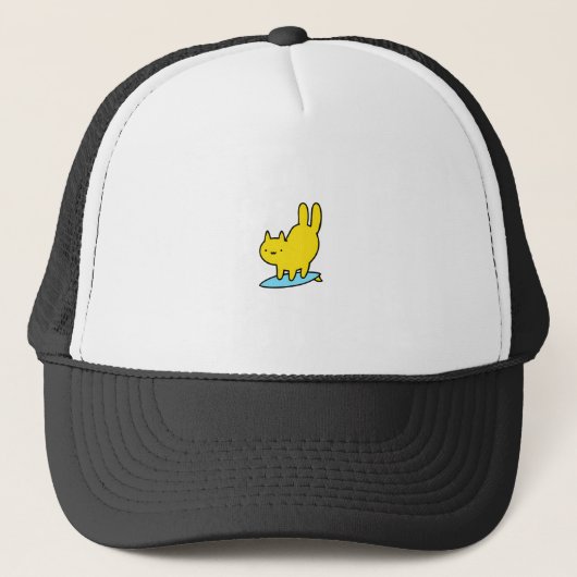 Casquette Chat de surf mignon (Devant)