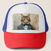 Casquette Chat en costume (Devant)