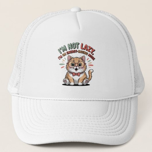 Casquette Chat en mode d'économie d'énergie (Devant)