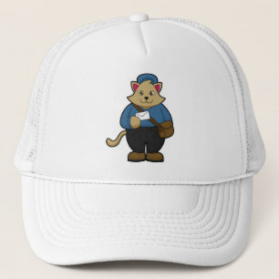 Casquette Chat en tant que Postman avec Enveloppe & Sac