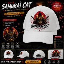 Chat Guerrier de Fantaisie Japonais | Chat Samoura