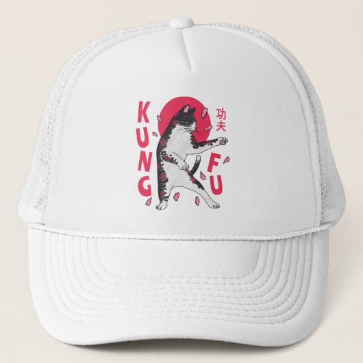 Casquette Chat Kung Fu (Devant)