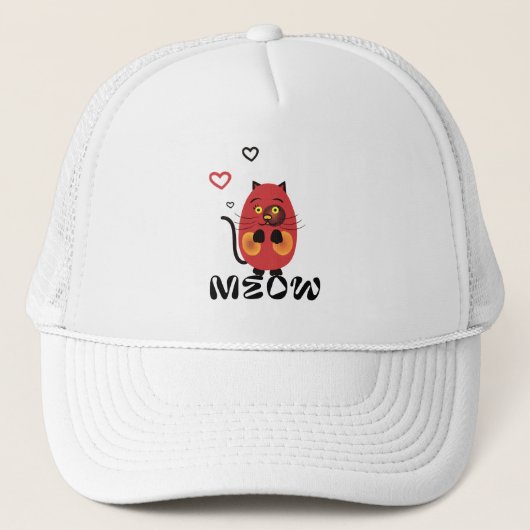 Casquette Chat marron drôle (Devant)