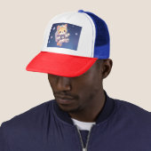 Casquette Chat mignon dans l'espace (En situation)