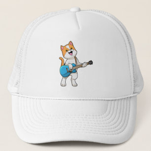 Casquette Chat Musique avec guitare