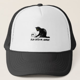 Casquette Chat Noir Avec Le Crâne Jouer Avec Moi Déplaisant