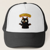 Casquette Chat noir confus (Devant)