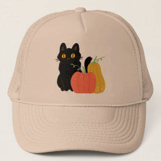 Casquette Chat noir et Citrouille