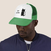 Casquette Chat noir mignon (En situation)