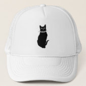 Casquette Chat noir vintage (Devant)
