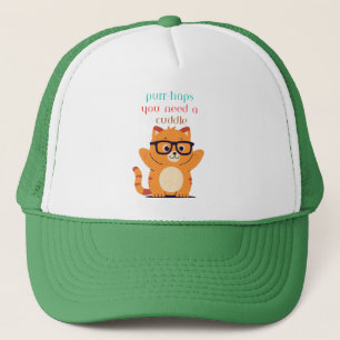 Casquette Chat "Purr You Need a Cuddle" Chapeau de camion