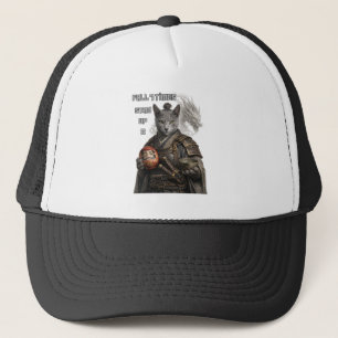 Casquette Chat Samouraï Bleu Russe