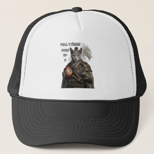 Casquette Chat Samouraï Bleu Russe (Devant)