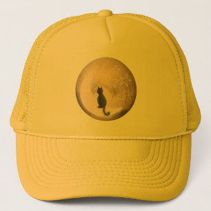 Casquette chat sur la lune