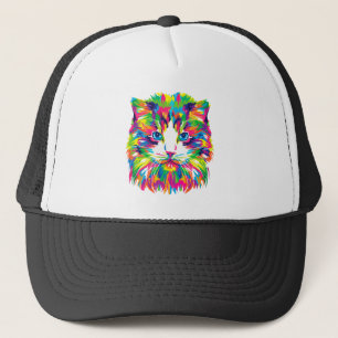 Casquette Chats colorés Art esthétique Chat Pictures Chat Ar