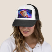 Casquette Chats dans la pizza spatiale (En situation)