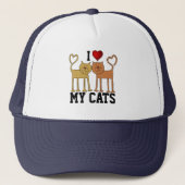 Casquette Chats : J'aime mes chats (Devant)