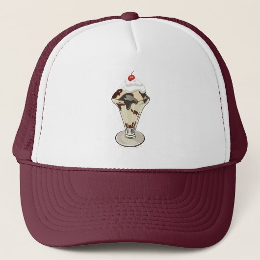 Casquette chaud de crème glacée de dessert de (Devant)