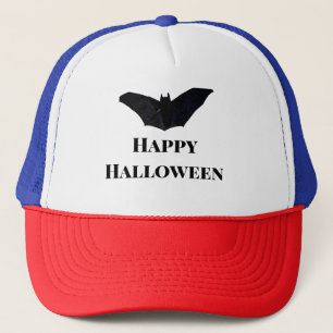 Casquette Chauve-souris noire joyeux Halloween ajouter un no