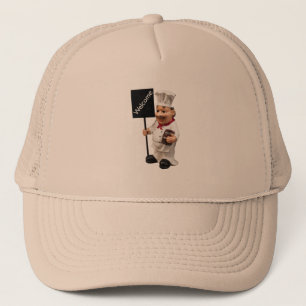 Casquette Chef cuisinier - Carte de menu BIENVENUE