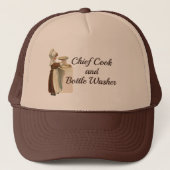 Casquette "Chef cuisinier et lave-bouteilles", Cuisine pour (Devant)