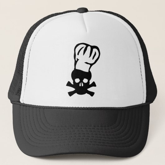 Casquette chef cuisinier noir (Devant)
