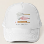 Casquette chef pâtissier Baker<br><div class="desc">Un boulanger ou un pâtissier casquette pour votre pâtisserie. Personnalisez avec votre nom d'entreprise. Pour un chef pâtissier dans une boulangerie ou un traiteur de desserts.</div>