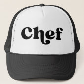 Casquette Chef rétro noir et blanc (Devant)