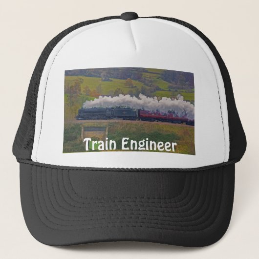 Casquette Chemin de fer Enthousiaste Steam Train Engineer Se (Devant)
