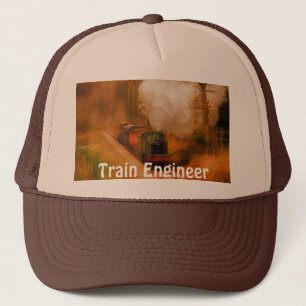 Casquette Chemin de fer Enthousiaste Steam Train Engineer Se
