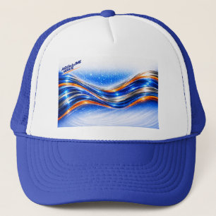 Casquette Chemise Aqualume Wave – Flux Abstrait Bleu Orange