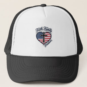 Casquette Chemise croix patriotique Liberté Famille Foi Cœur