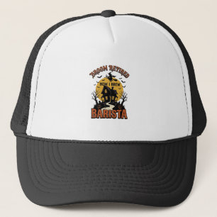 Casquette Chemise de barista Halloween Sorcière drôle Pun de