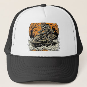 Casquette Chemise de jet ski Halloween sorcière squelette vi