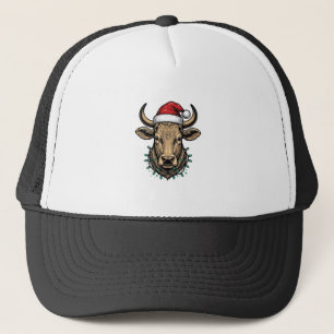 Casquette Chemise de vacances de Noël Chapeau de Santa Cow v