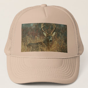 Casquette Cher/mâle/cerfs communs Blanc-coupés la queue