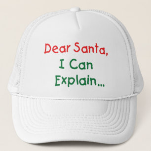 Casquette Cher Père Noël, Je peux expliquer - Lettre drôle a