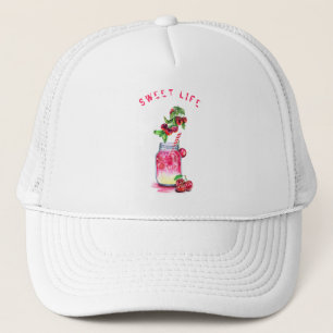 Casquette Cherry Juice Cool Boire Fruits Party Trucker Chape