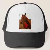 Casquette Cheval avec Bow rouge (Devant)