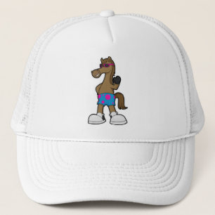 Casquette Cheval avec lunettes de soleil